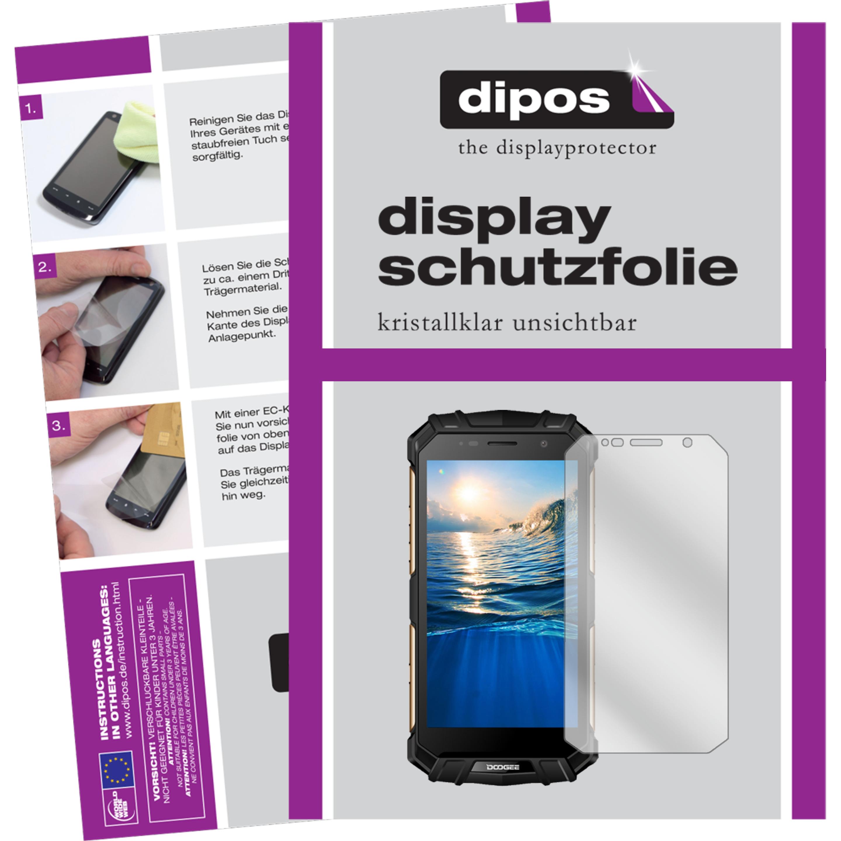 Dipos Displayschutzfolie Crystalclear (2 Stück, Doogee S60), Smartphone Schutzfolie, Transparent