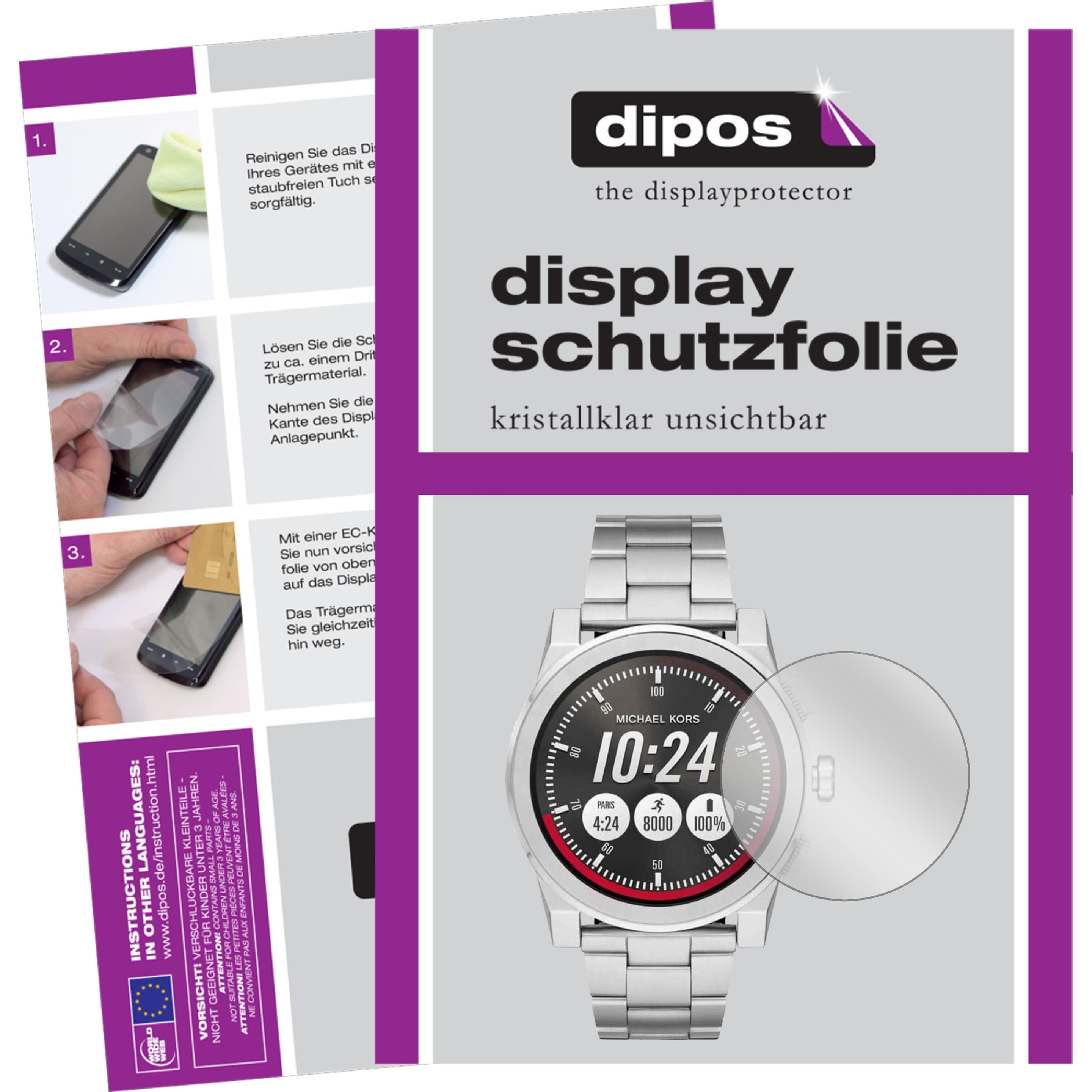 Dipos Displayschutzfolie Crystalclear, Smartwatch Schutzfolie, Transparent