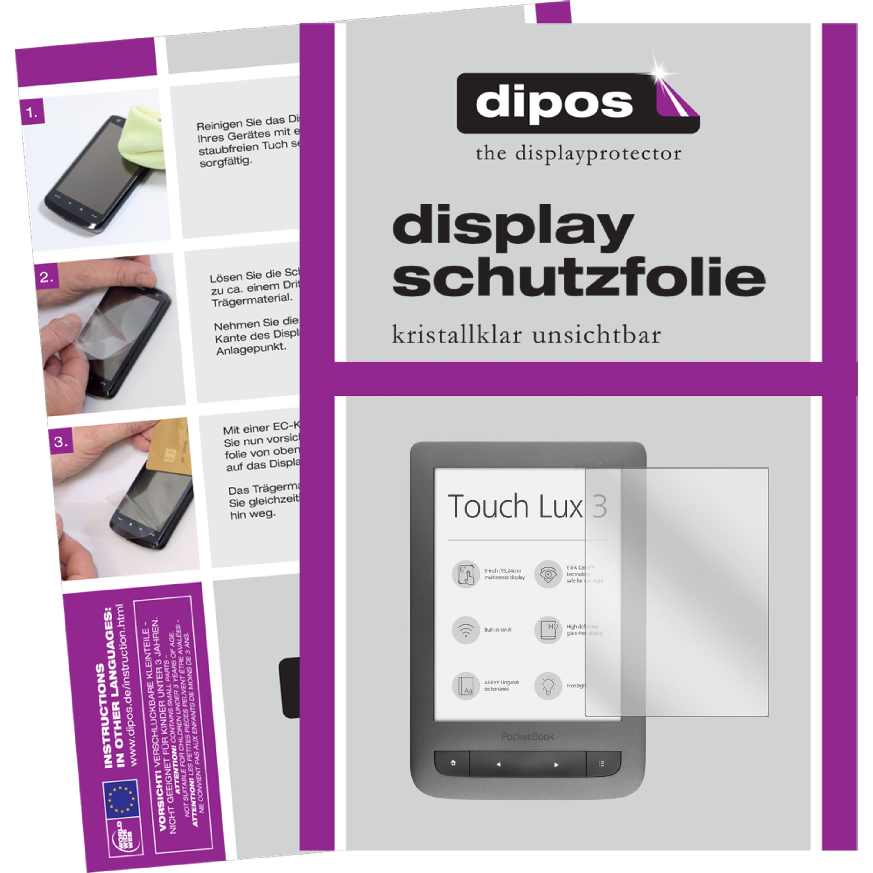 Dipos Displayschutzfolie Crystalclear (2 Stück, Touch Lux 3), Tablet Schutzfolie