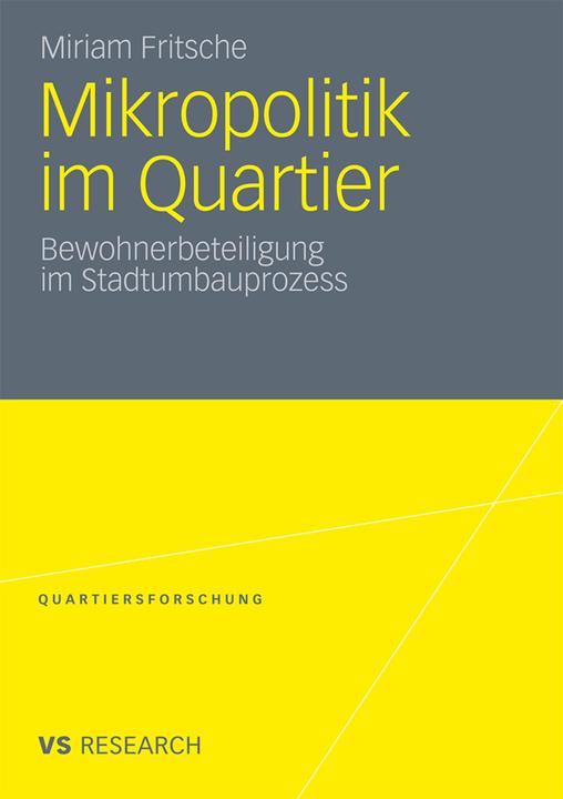 Produktbild Mikropolitik im Quartier (Deutsch, Miriam Fritsche, 2011)