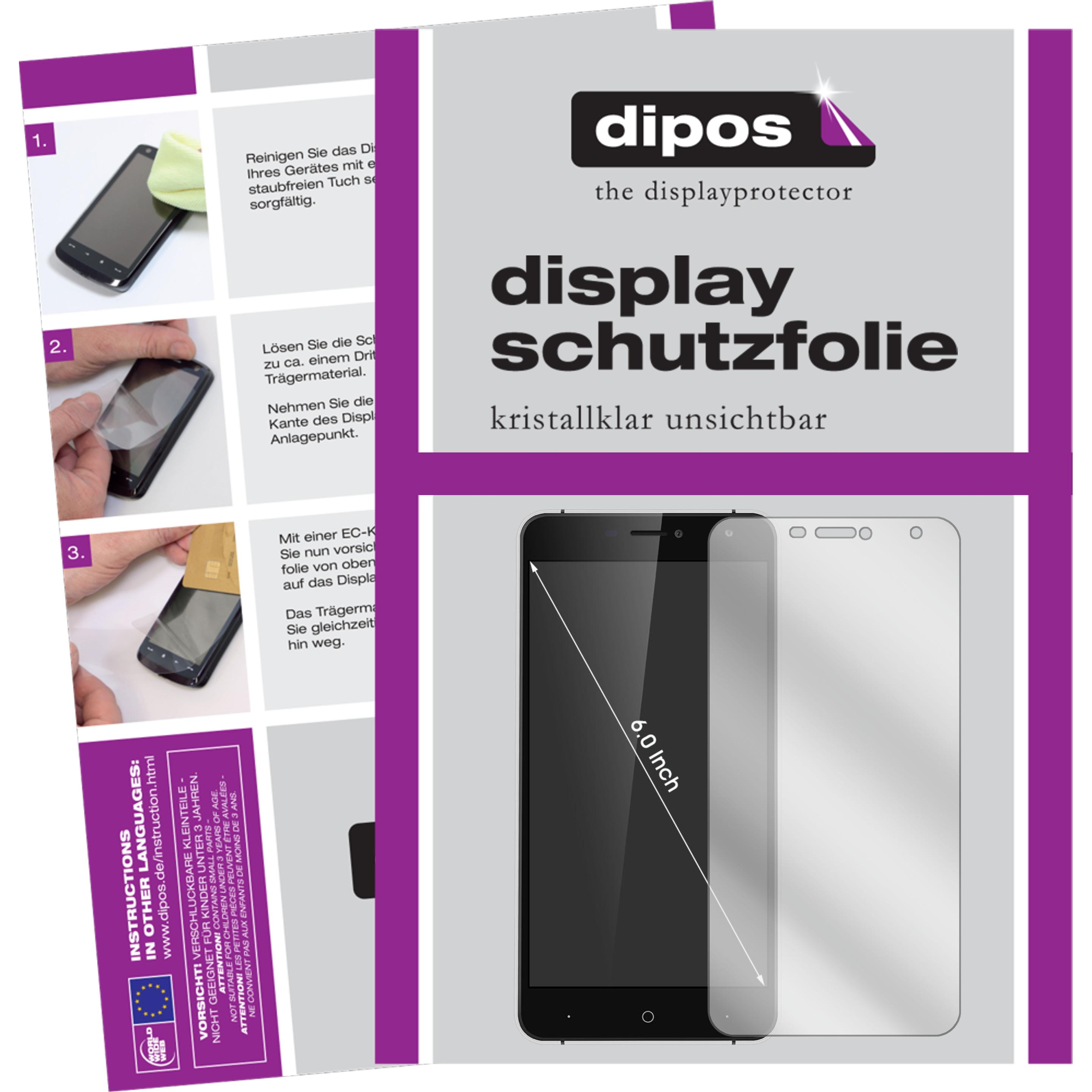 Dipos Displayschutzfolie Crystalclear (2 Stück, Doogee X7), Smartphone Schutzfolie, Transparent
