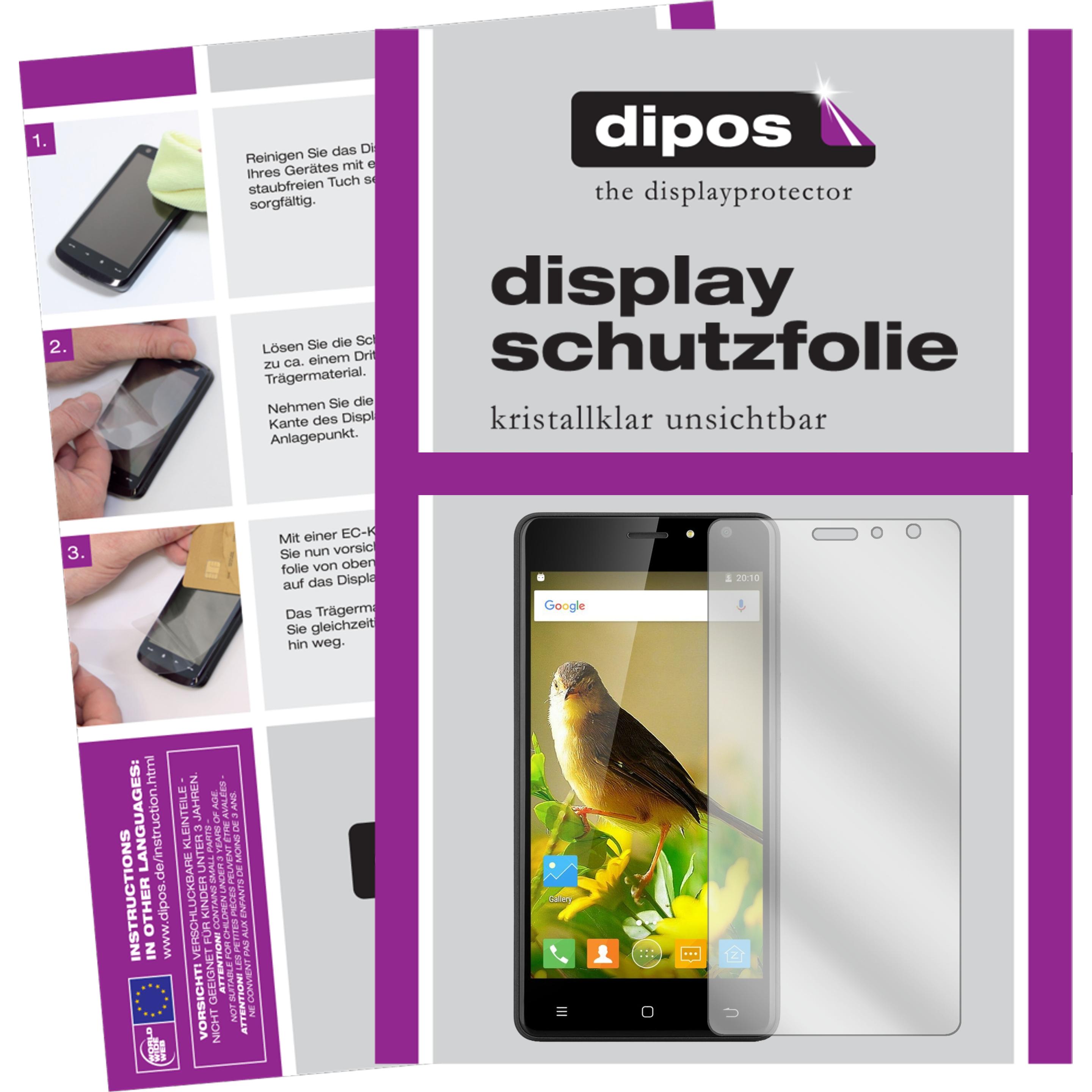 Dipos Displayschutzfolie Crystalclear (2 Stück, Zopo C2), Smartphone Schutzfolie, Transparent