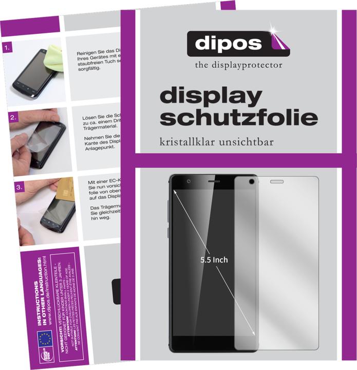 Dipos 2 Pellicole Protettive In Cristallo Per Oukitel U15S - Taglio Laser Made In Germany, Anti-Graffio