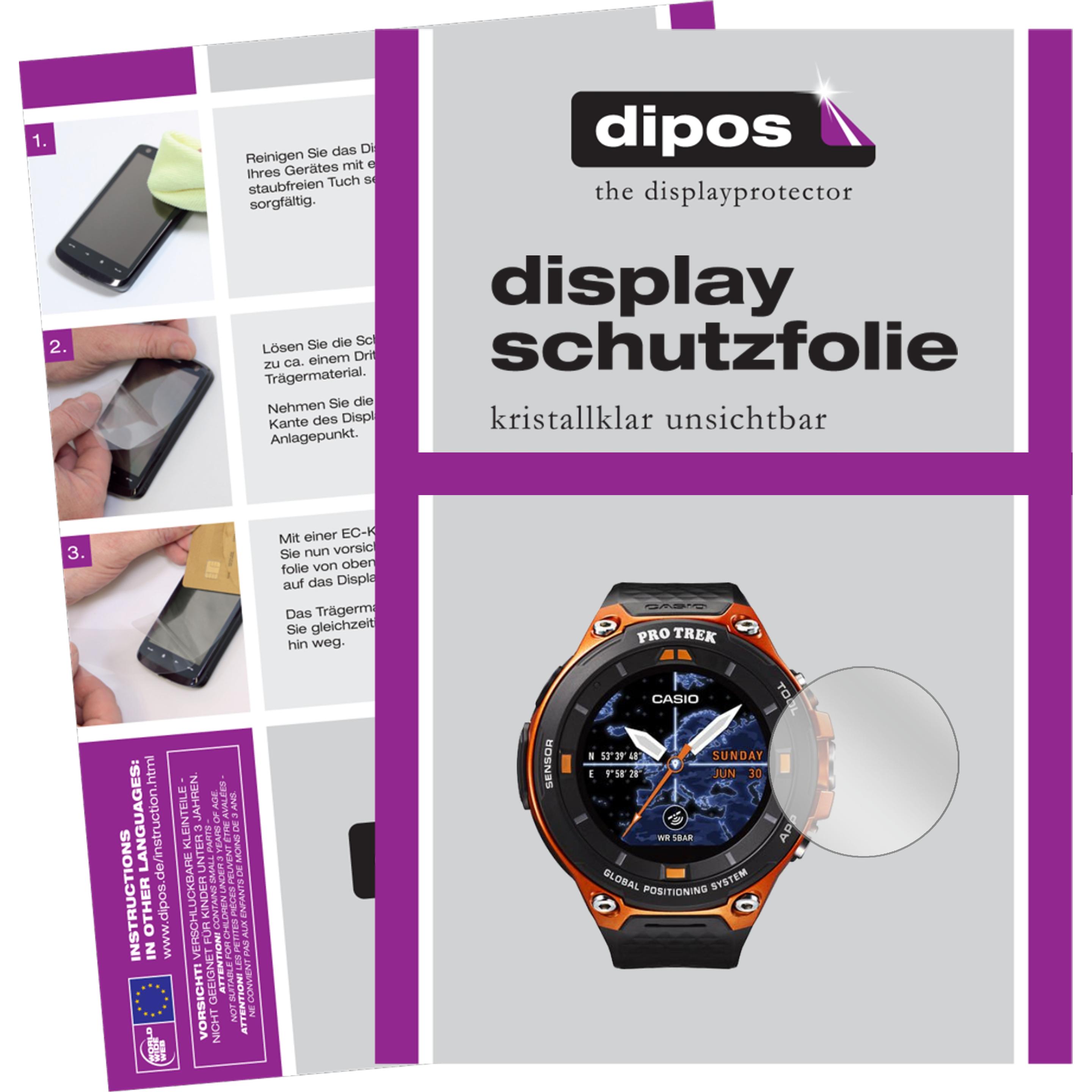 Dipos Displayschutzfolie Crystalclear, Smartwatch Schutzfolie, Transparent