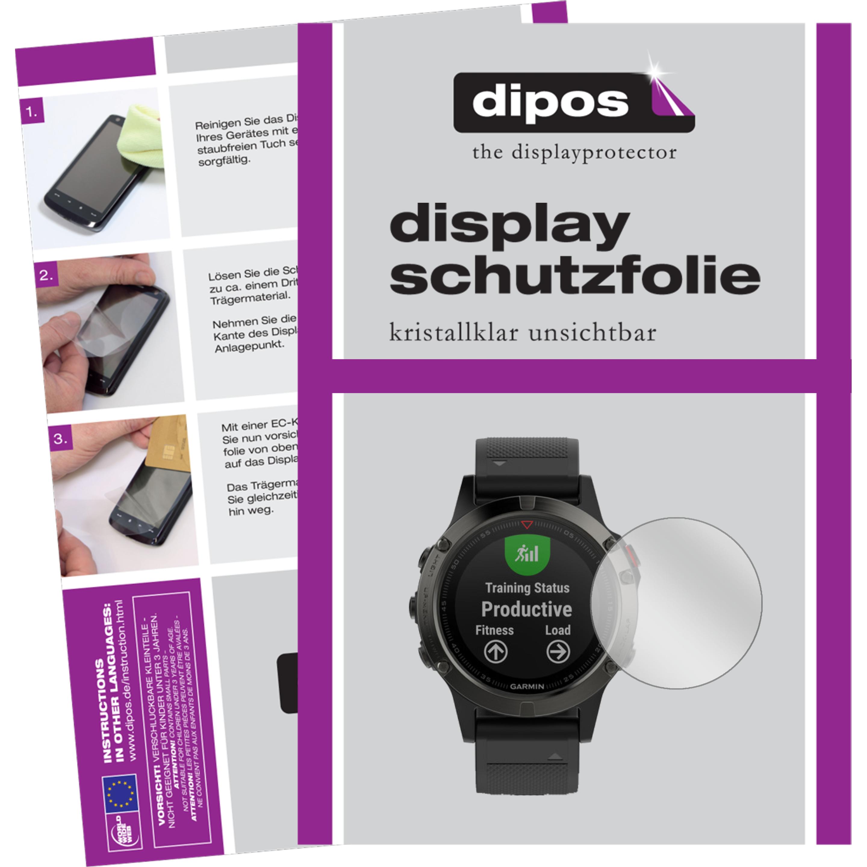 Dipos Displayschutzfolie Crystalclear, Smartwatch Schutzfolie, Transparent