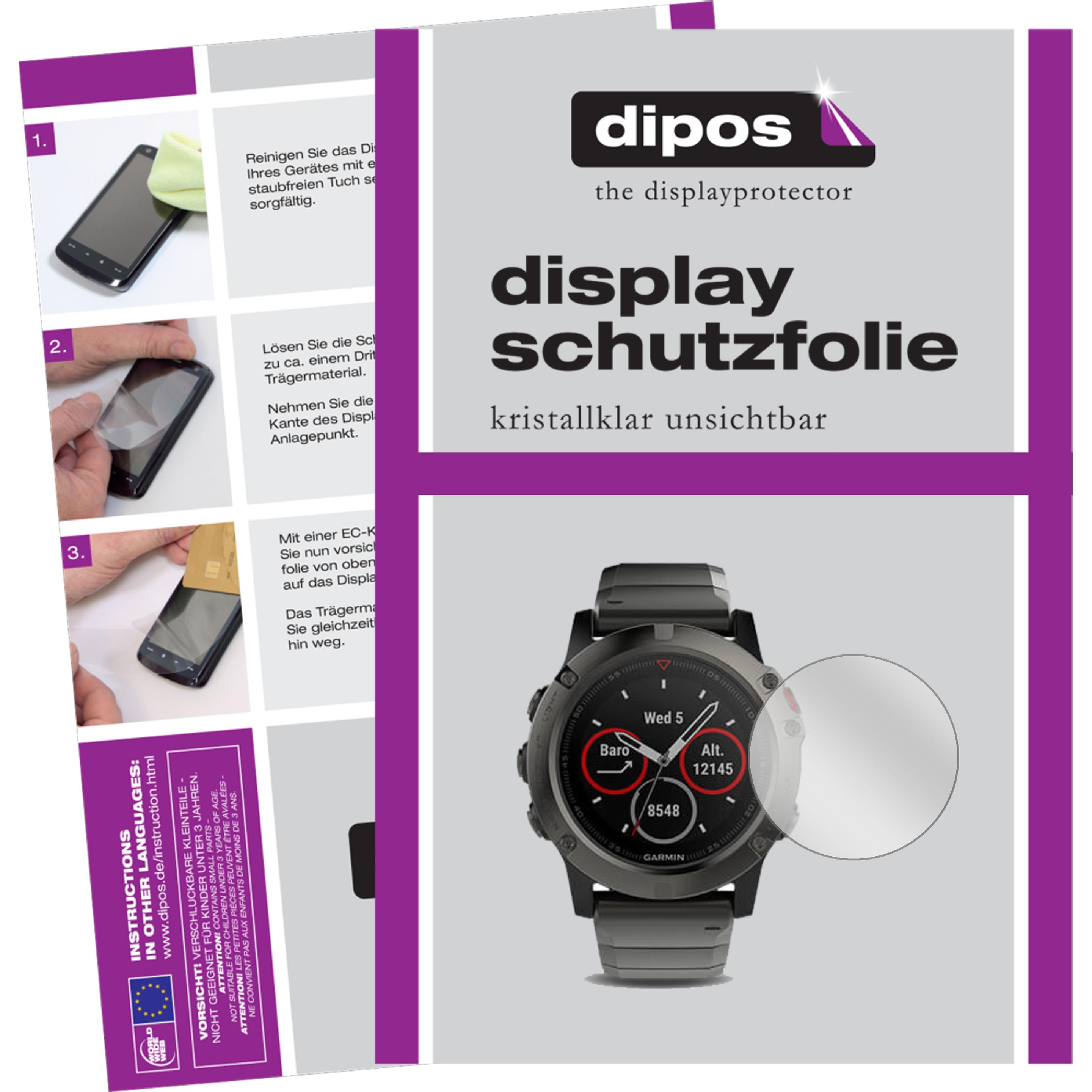 Dipos Displayschutzfolie Crystalclear, Smartwatch Schutzfolie, Transparent