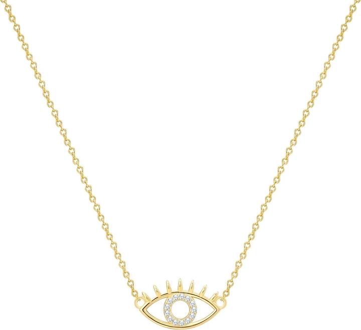 Image du produit Glanzstücke München Collier femme oeil omniprésent argent sterling - 34676 (000 doré jaune, Argent sterling 925, 40 - 45 cm)