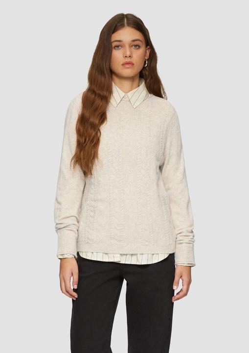 Immagine prodotto S.Oliver Strickpullover Flauschiger Pullover mit Zopfmuster (M)