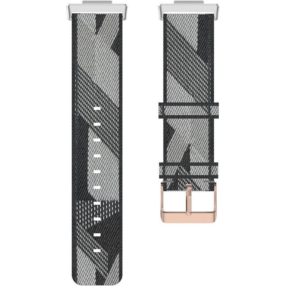 Thumbnail - Strap-it Armband (Nylon, Huawei Watch Fit 2), Uhrenarmband, Schwarz, Grau