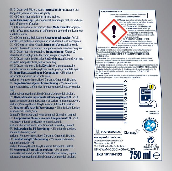 Actual product image Cif Pro Formula Cream