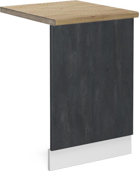 Black concrete, Gold power oak, White