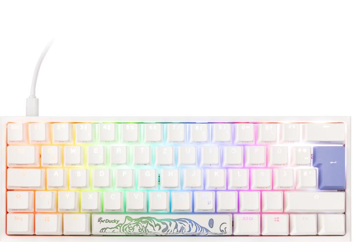 Productafbeelding Ducky One 2 Pro Mini White Edition Gaming Toetsenbord, RGB LED - Kersenbruin (DE, Bedraad)