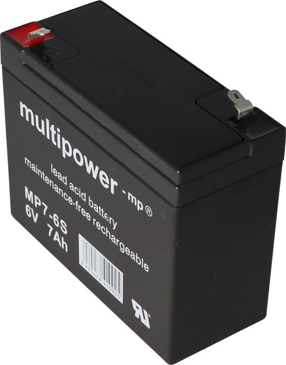 Produktbild Multipower Akku MP7-6S wie Sonnenschein A206/6.5S, jedoch mit etwas anderen Kontakten (6 V, 6.50 Ah)