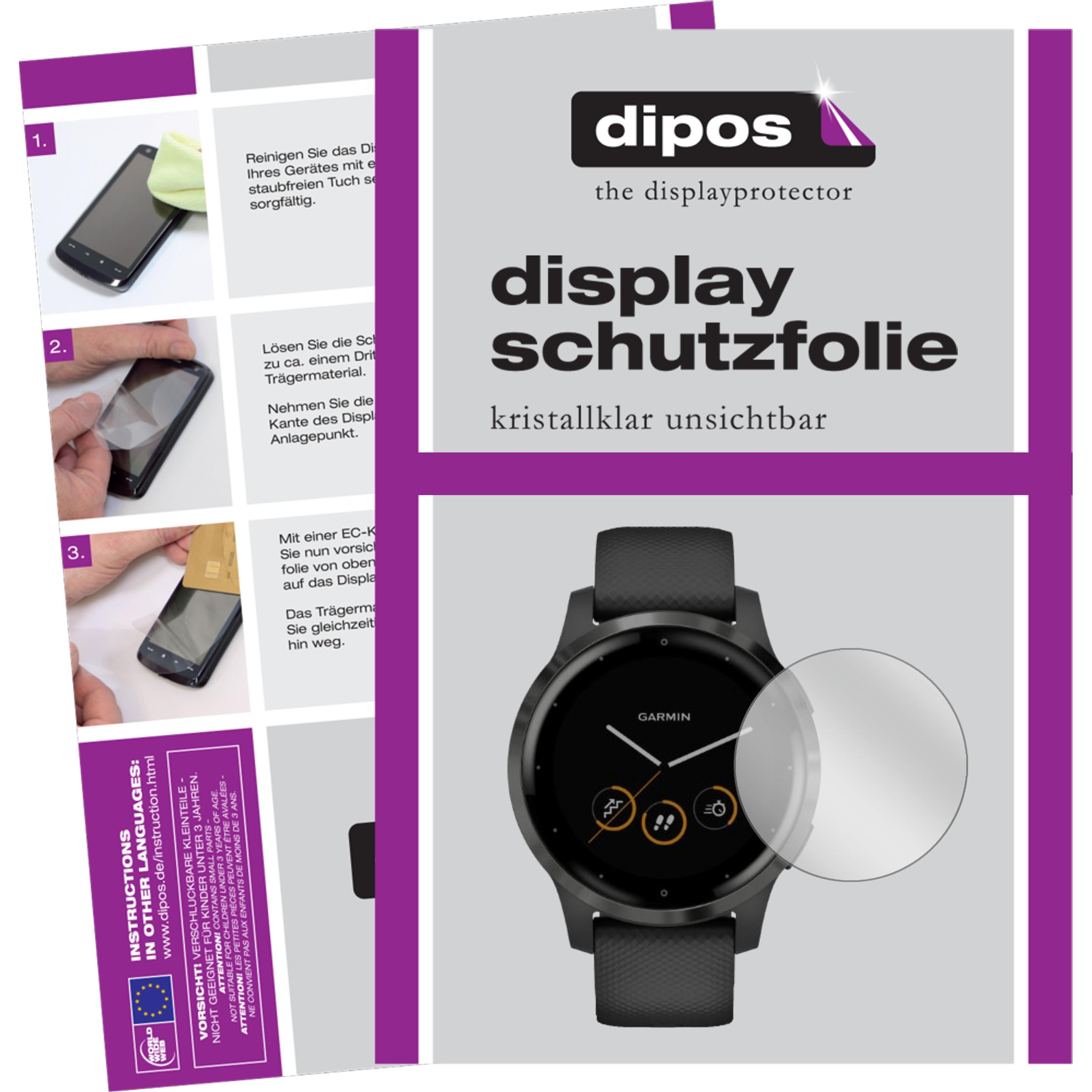 Dipos Displayschutzfolie Crystalclear, Smartwatch Schutzfolie, Transparent