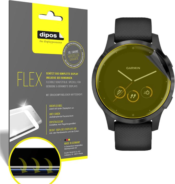 Dipos Displayschutzfolie Full-Cover 3D (vivoactive 4S)
