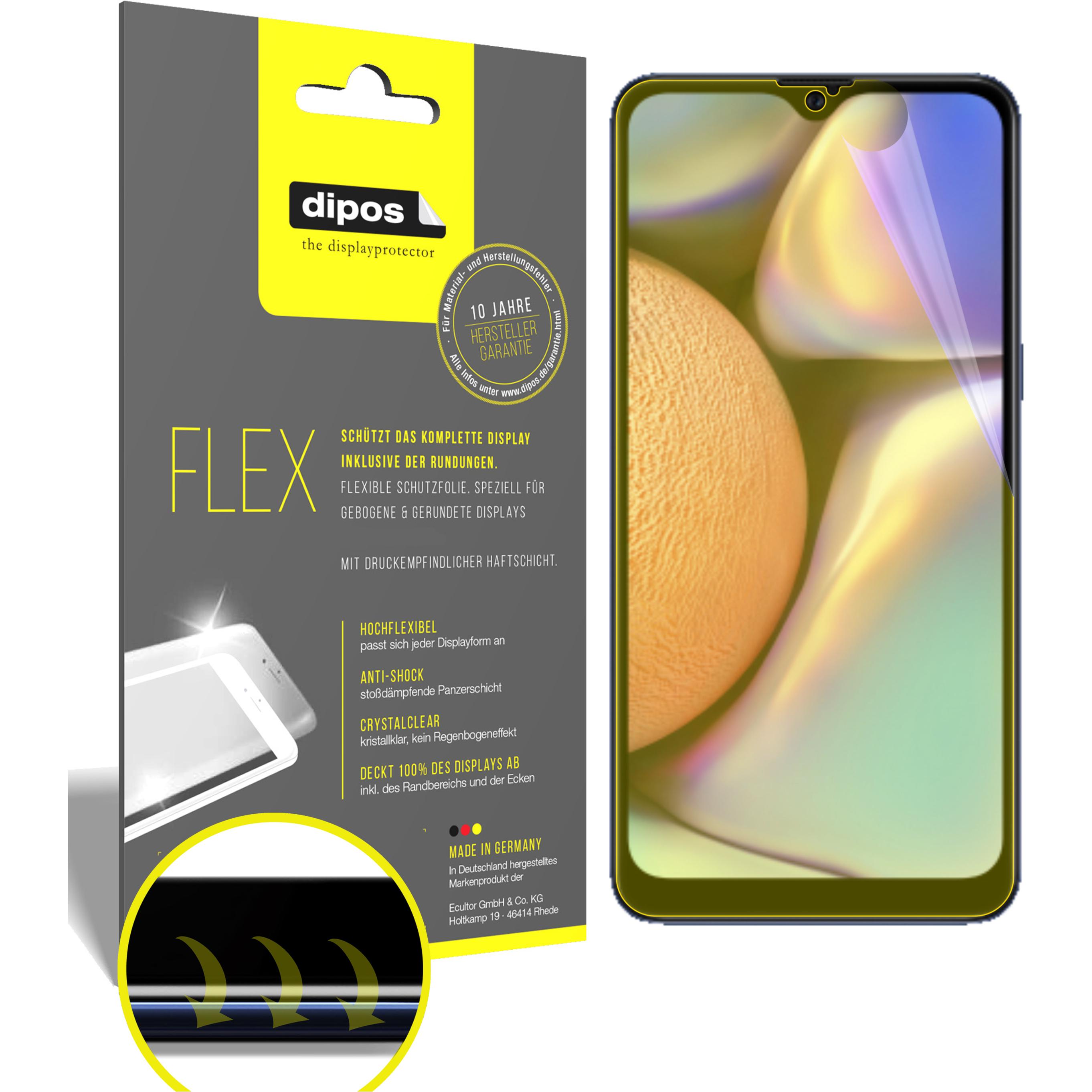 Dipos Displayschutzfolie Full-Cover 3D (3 Stück, Samsung Galaxy A10s), Smartphone Schutzfolie, Transparent