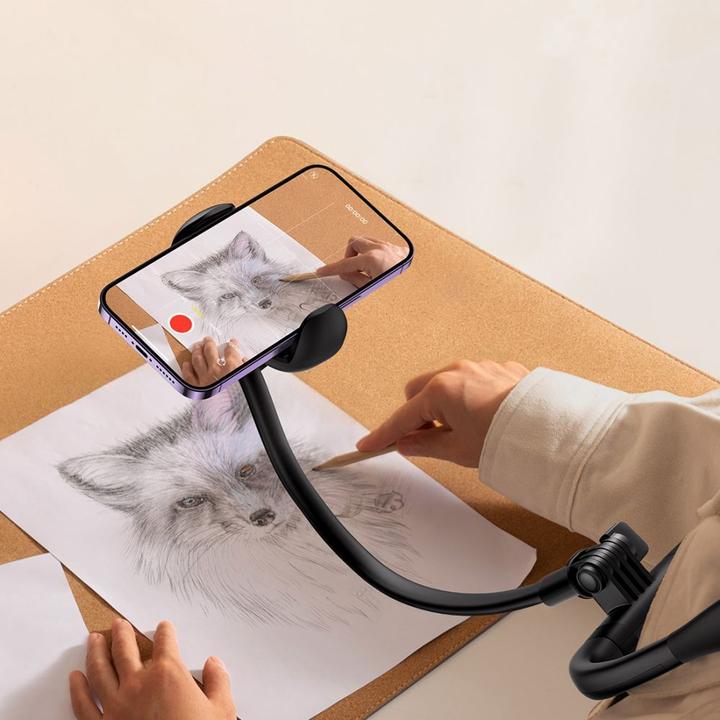 Immagine prodotto Baseus Supporto universale per il collo della serie ComfortJoy, supporto per telefono nero (LUGB000001)