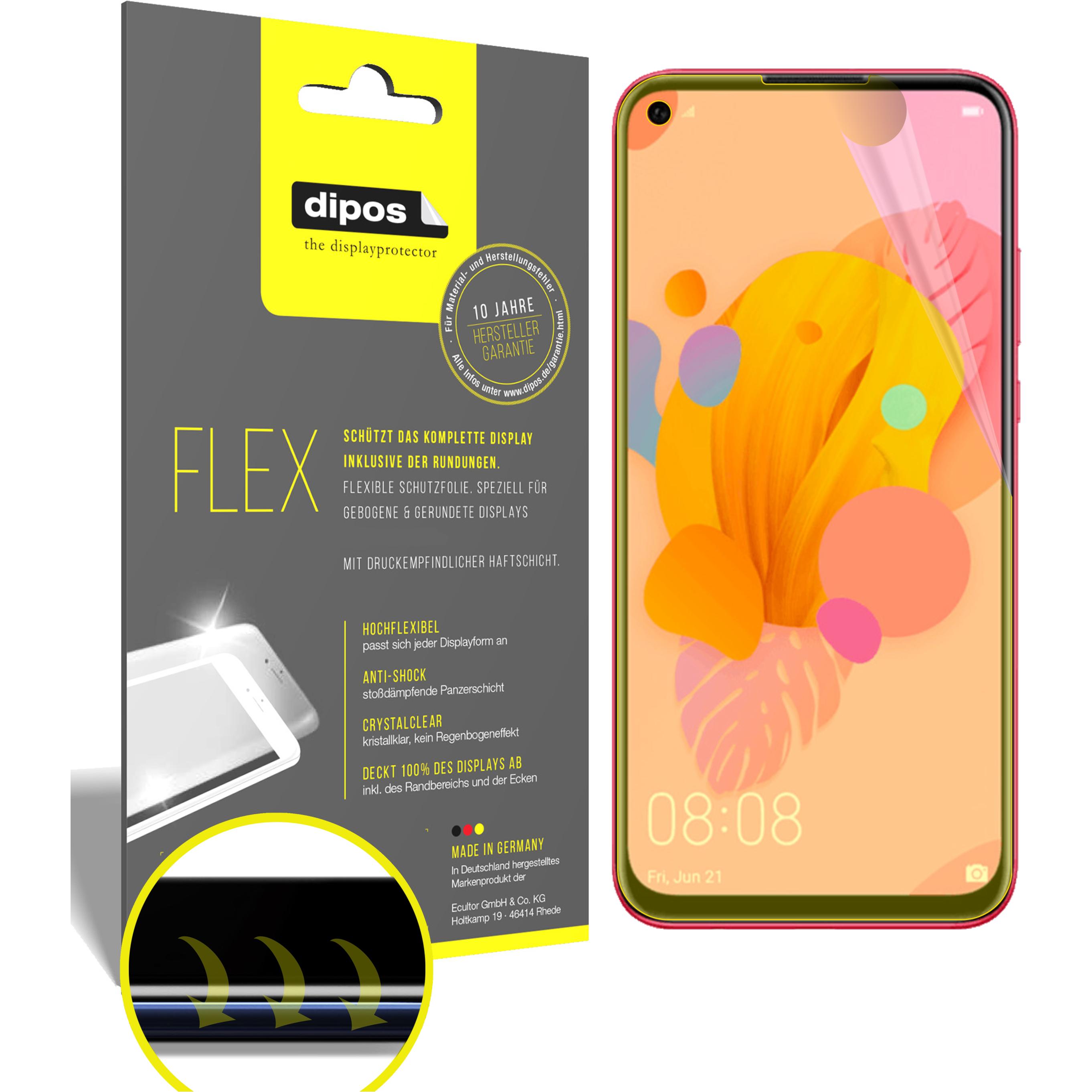 Dipos Displayschutzfolie Full-Cover 3D (3 Stück, Huawei P20 Lite (2019)), Smartphone Schutzfolie, Transparent