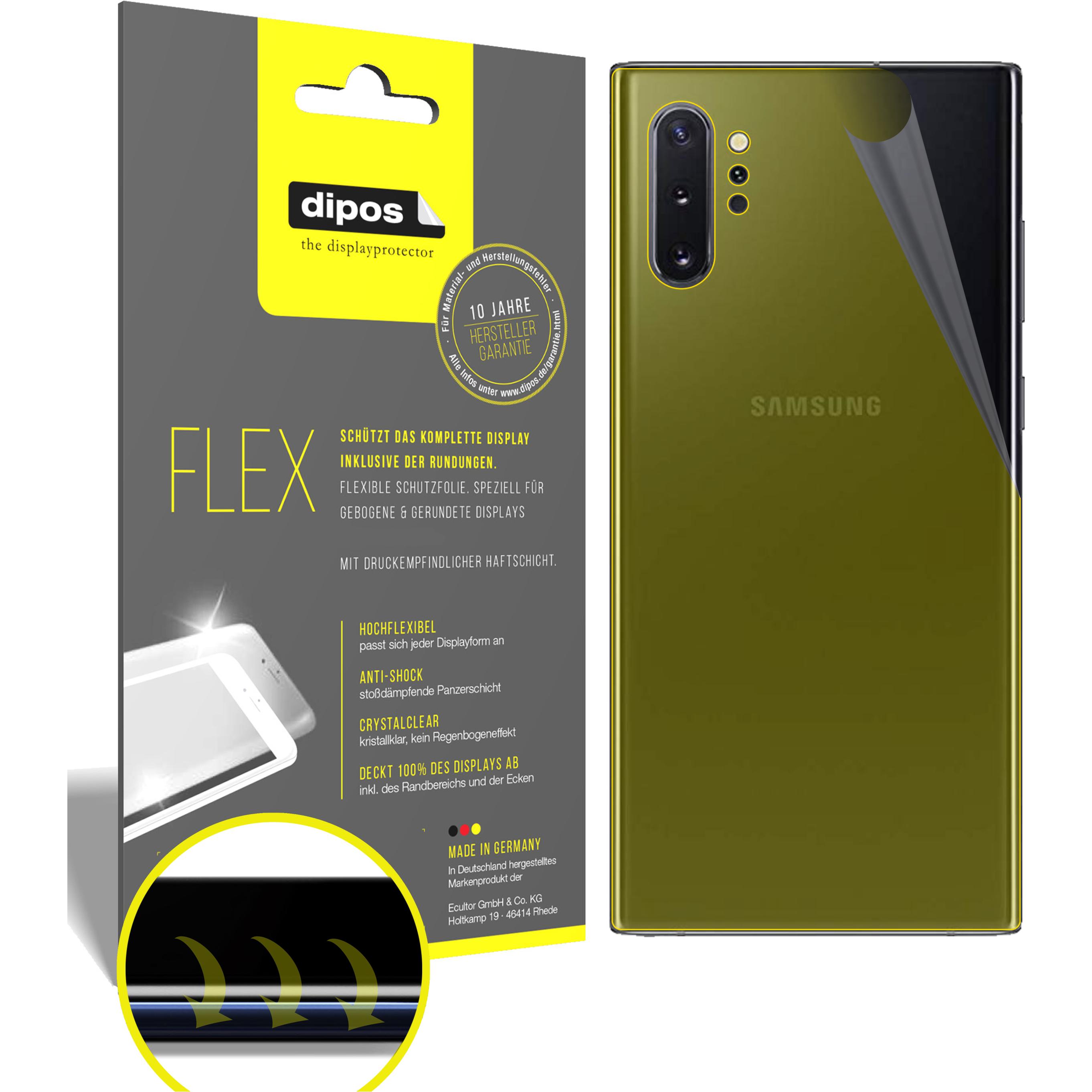 Dipos Displayschutzfolie Full-Cover 3D (3 Stück, Samsung Galaxy Note 10+), Smartphone Schutzfolie, Transparent