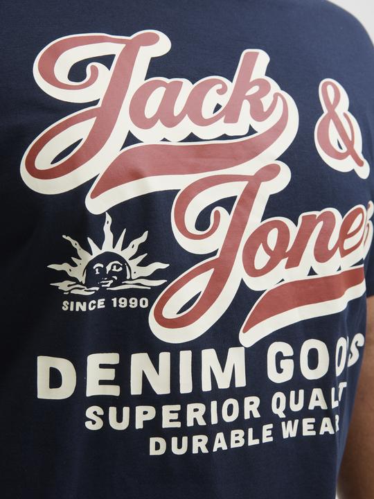 Actual product image Jack & Jones Jjelogo Tee Ss Oneck 2 Col Aw25 Noos Pls (8XL)