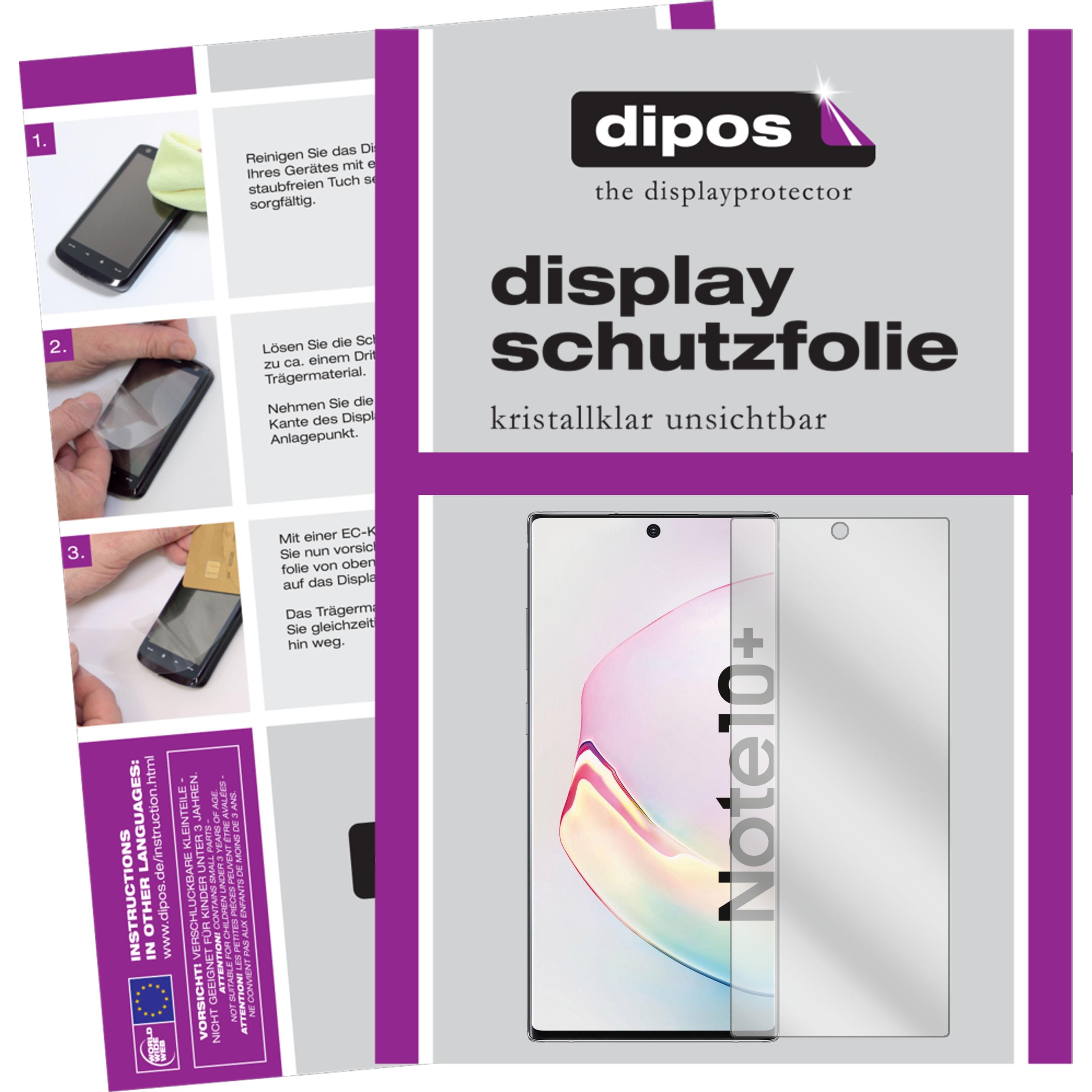 Dipos Displayschutzfolie Crystalclear (1 Stück, Samsung Galaxy Note 10+), Smartphone Schutzfolie, Transparent