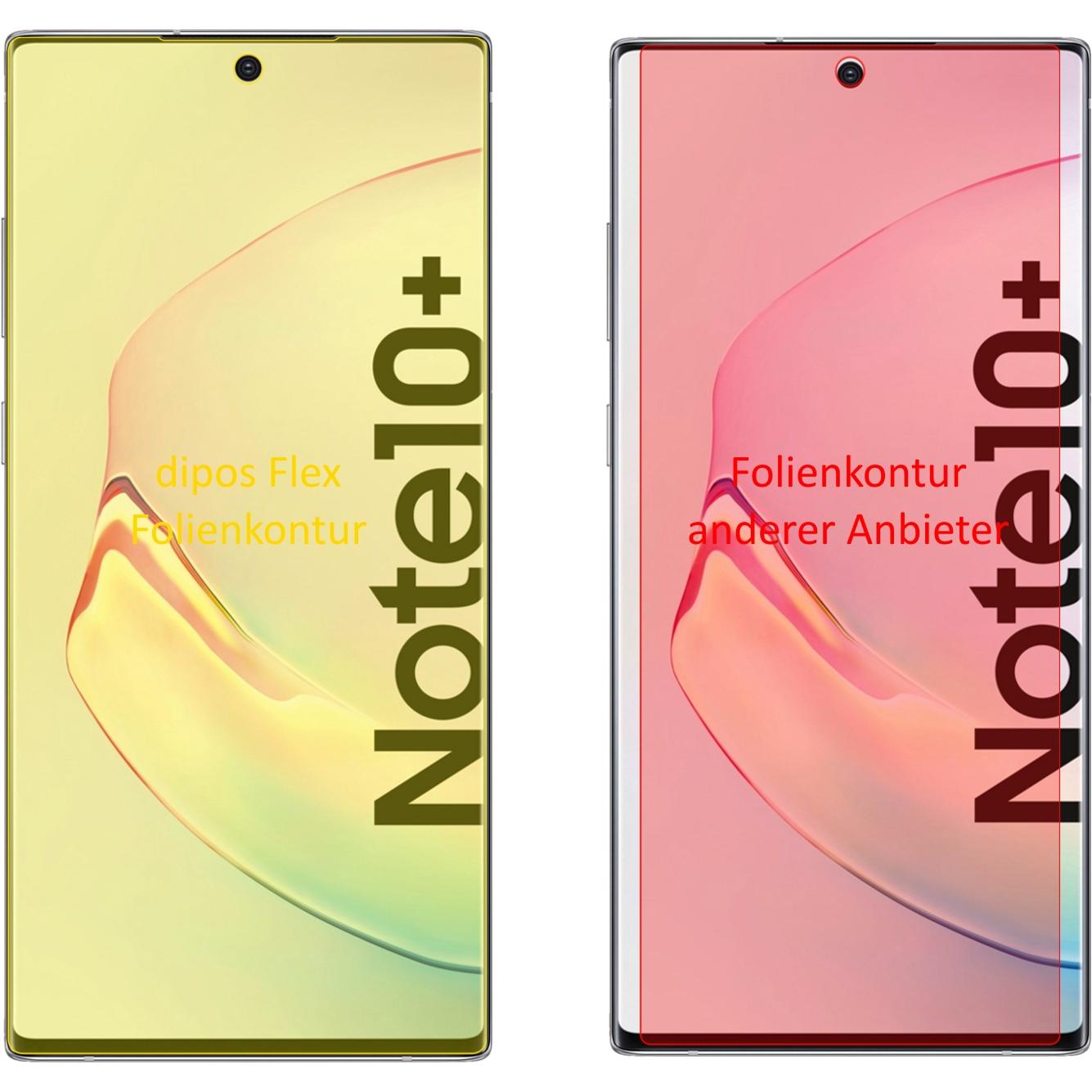 Thumbnail - Dipos Displayschutzfolie Full-Cover 3D (2 Stück, Samsung Galaxy Note 10+), Smartphone Schutzfolie, Transparent