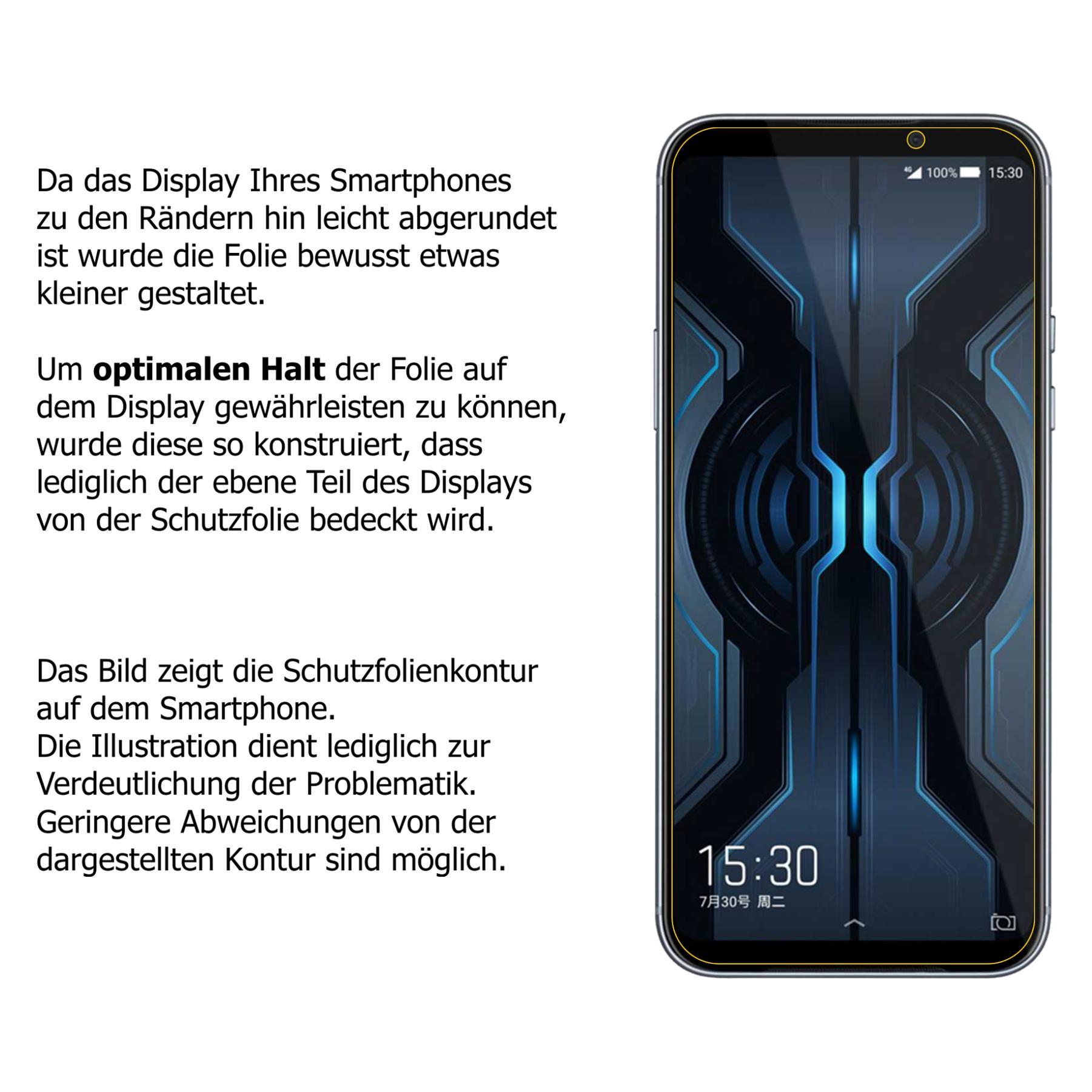 dipos I 2X Pellicola Protettiva Compatibile con Xiaomi Black Shark 4 Protezione Vetro Flessibile 9H