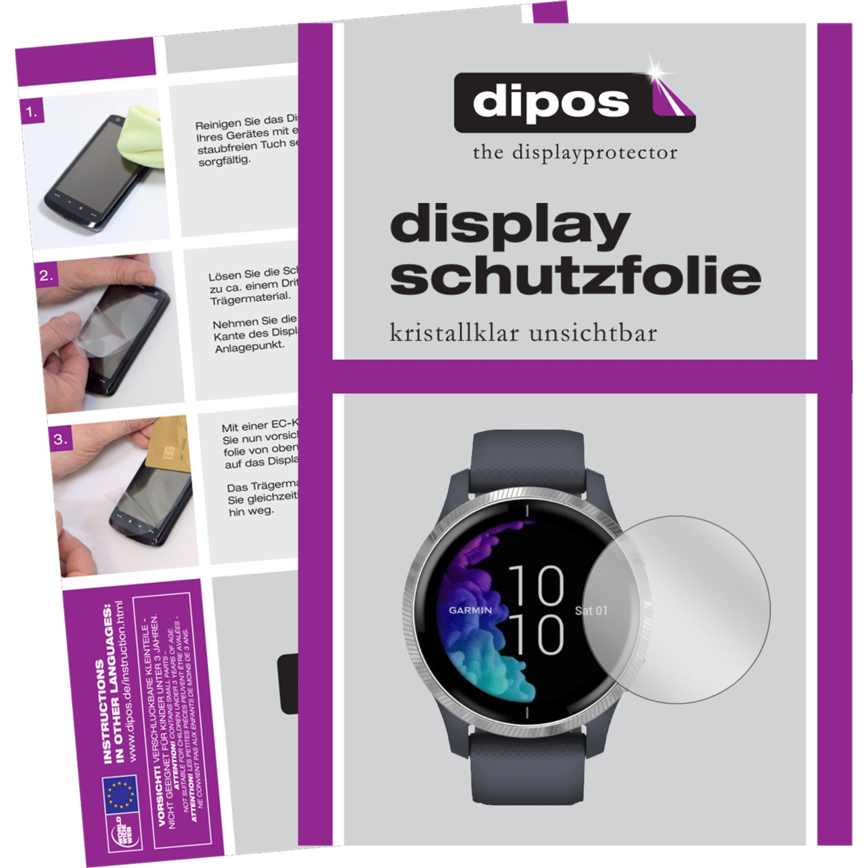 Dipos Displayschutzfolie Crystalclear, Smartwatch Schutzfolie, Transparent