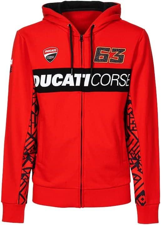 Image du produit Ducati Sweat à capuche zippé avec logo Corse et numéro 63 (S)