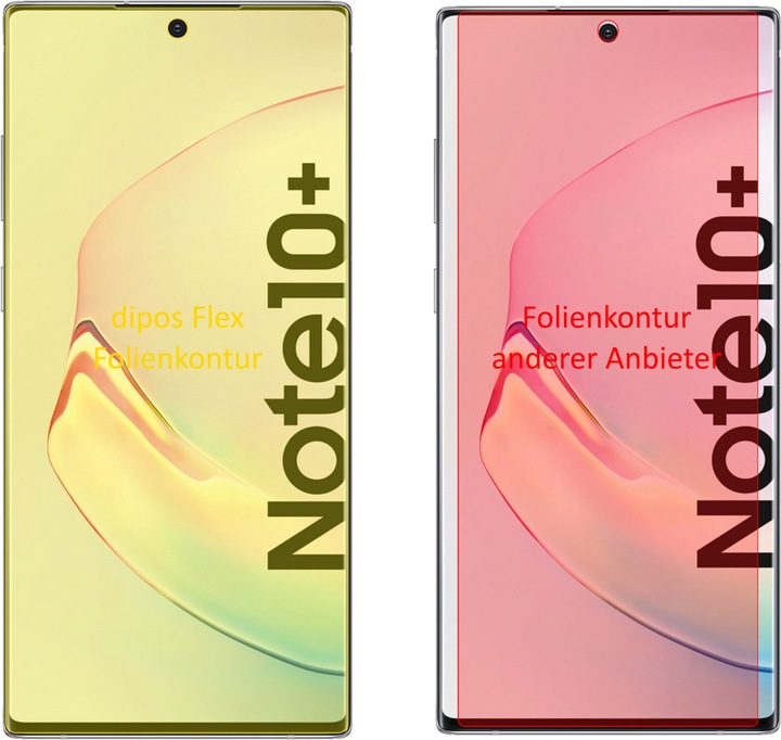 Produktbild Dipos Displayschutzfolie Full-Cover 3D (3 Stück, Samsung Galaxy Note 10 Plus)