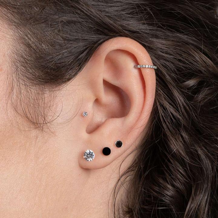 Actual product image Bijouteria Ear studs (Silver 925, Zirconia)