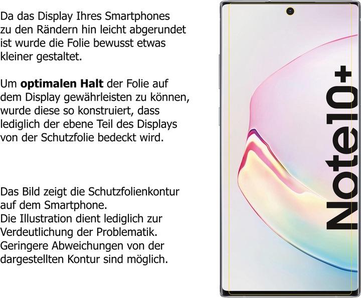 Produktbild Dipos Displayschutzfolie Crystalclear (1 Stück, Samsung Galaxy Note 10 Plus)