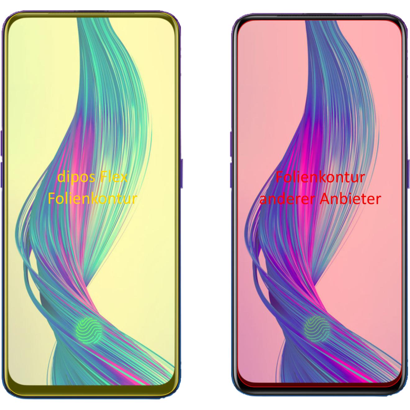 Thumbnail - Dipos Displayschutzfolie Full-Cover 3D (3 Stück, Realme X), Smartphone Schutzfolie, Transparent
