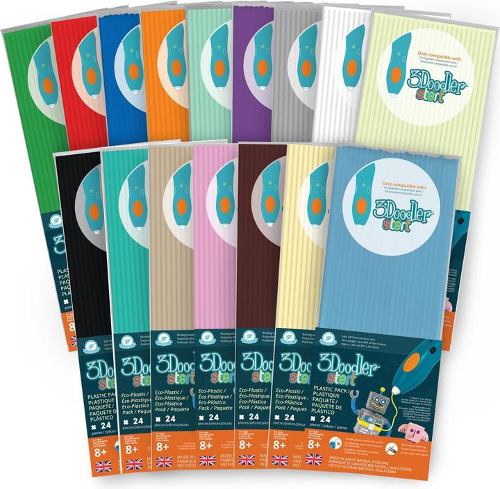 Actual product image 3Doodler 24 ECO-filaments MIX 2 (PLA, 2.50 mm)