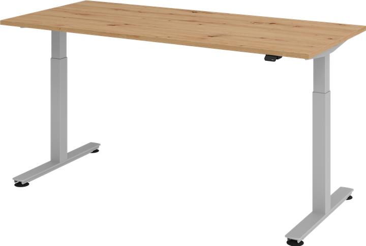 Image du produit Hammerbacher Bureau assis/debout el.180x80cm chêne cendré (180 x 80 cm)