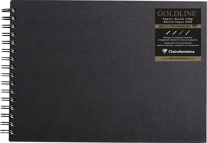 Actual product image Clairefontaine GOLDLINE - Spiral notebooks (A4, Plain, Hardcover)