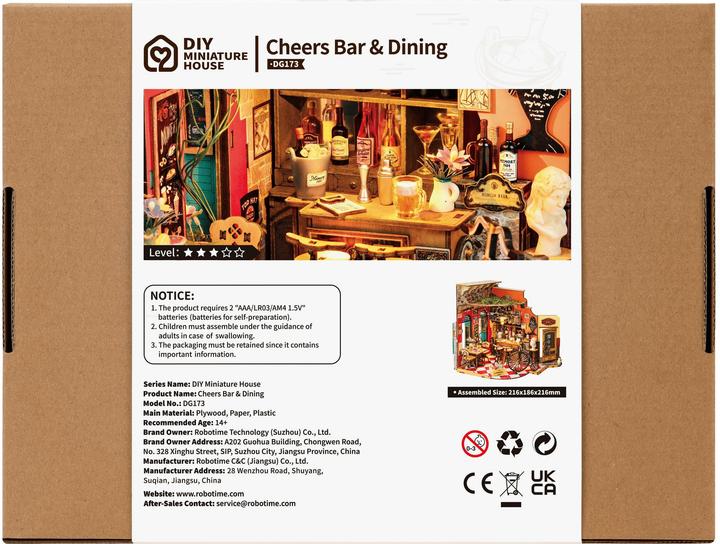 Actual product image Robotime 3D Puzzle Cheers Bar und Dining, Motiv: Landschaft