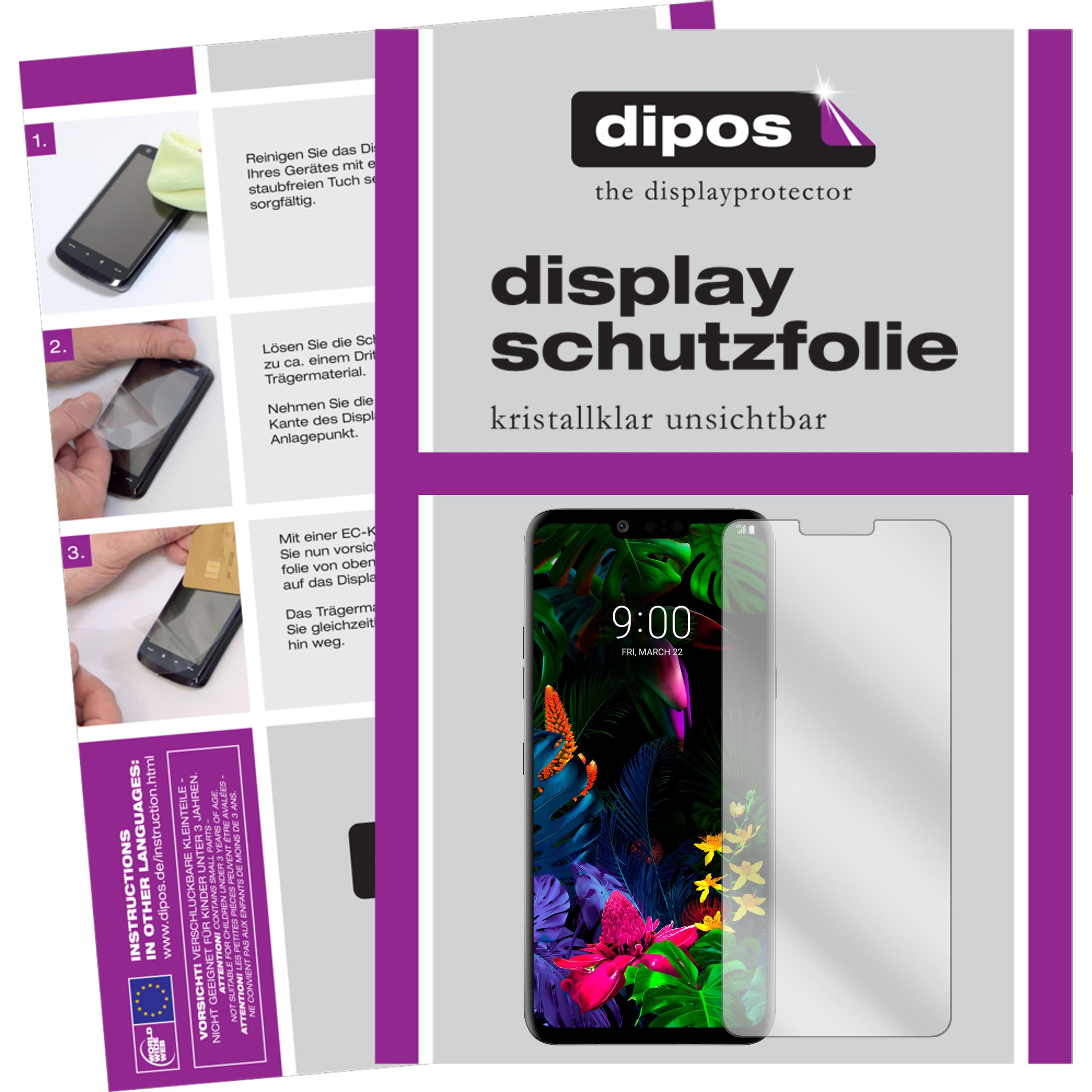 Dipos Displayschutzfolie Crystalclear (4 Stück, LG G8 ThinQ), Smartphone Schutzfolie, Transparent