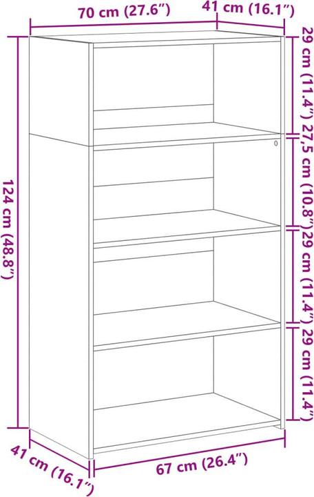 Image du produit vidaXL Highboard (70 x 41 x 124 cm)