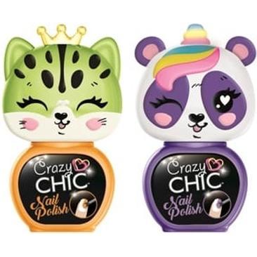 Clementoni Crazy Chic - Lovely Animals Nail Polish - Purple & Orange (18842)