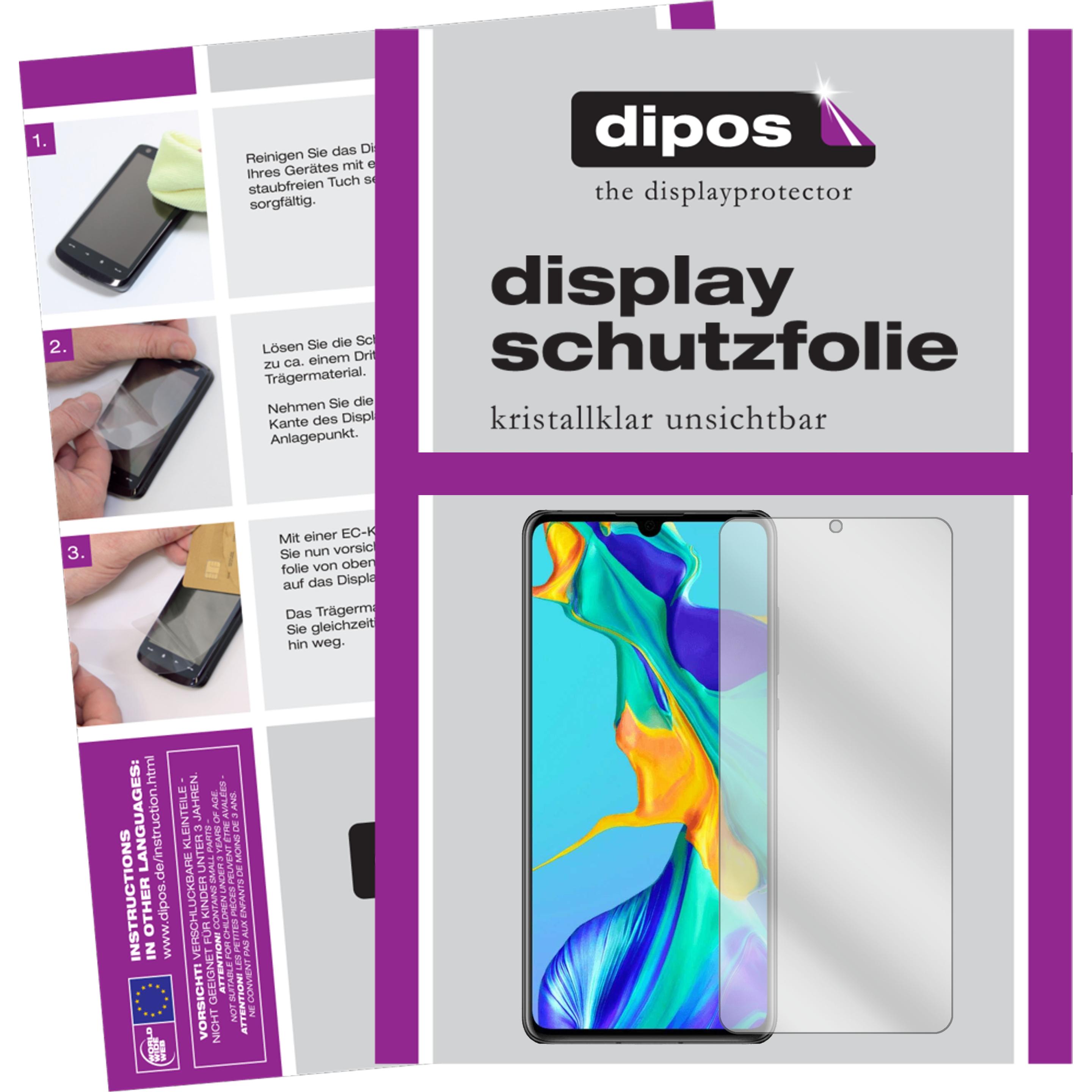 Dipos Displayschutzfolie Crystalclear (2 Stück, Huawei P30), Smartphone Schutzfolie, Transparent