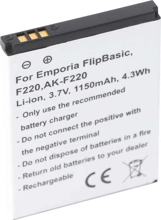 Produktbild AccuCell Akku AK-F220 für Emporia F210, F220, Flip basic, Emporia FLIPbasic