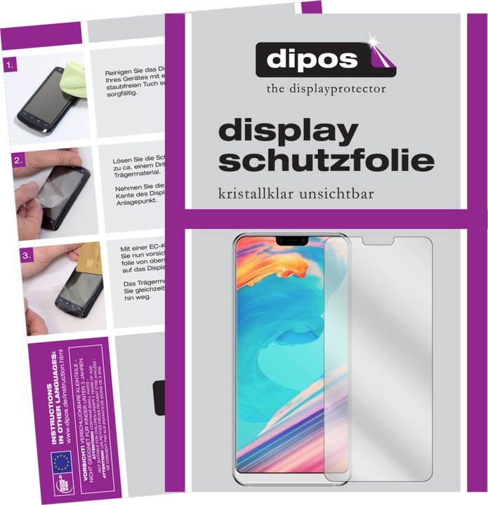 Actual product image Dipos Screen Protector Crystalclear (2 Piece, Ulefone T2 Pro)