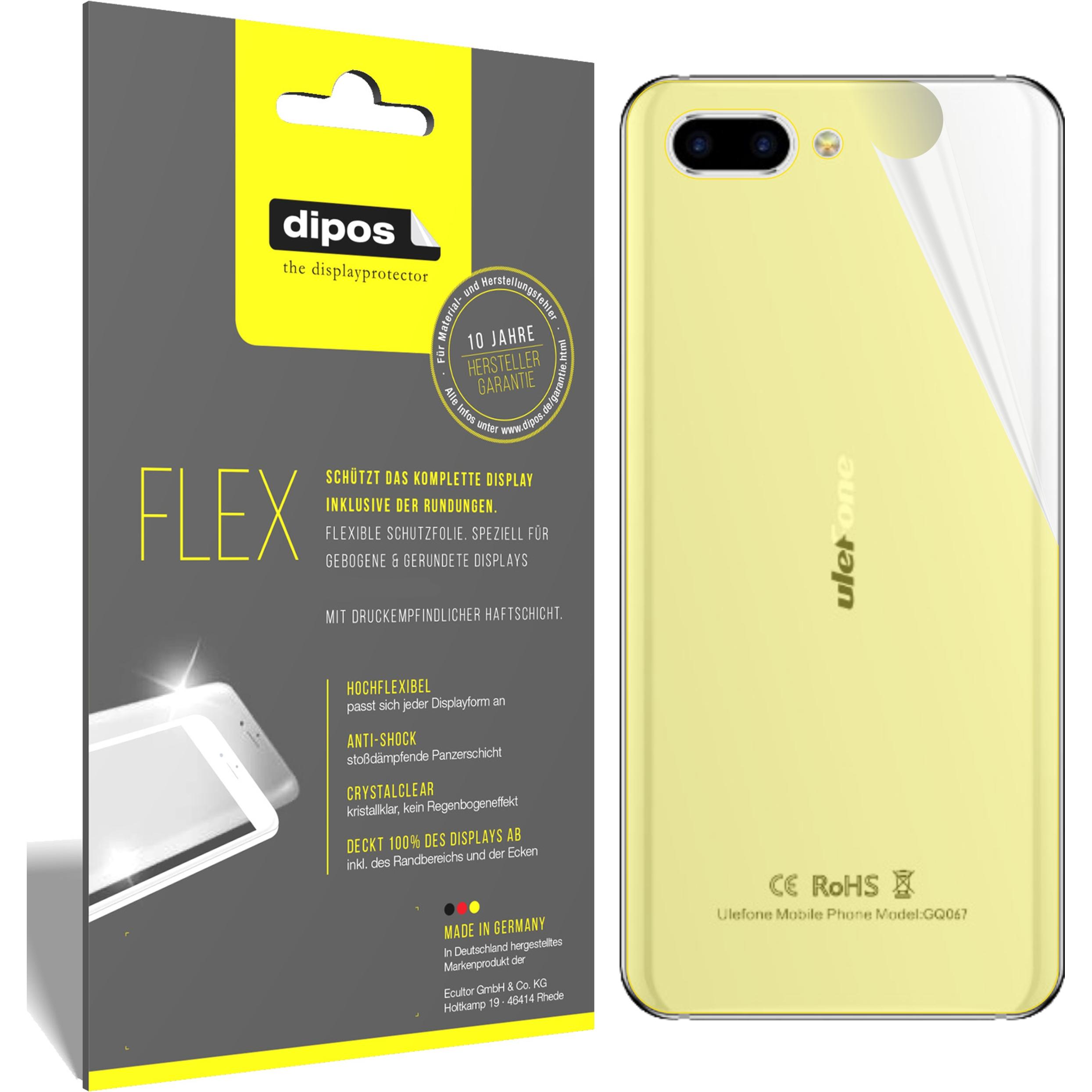 Dipos Displayschutzfolie Full-Cover 3D (3 Stück, Ulefone T2 Pro), Smartphone Schutzfolie, Transparent