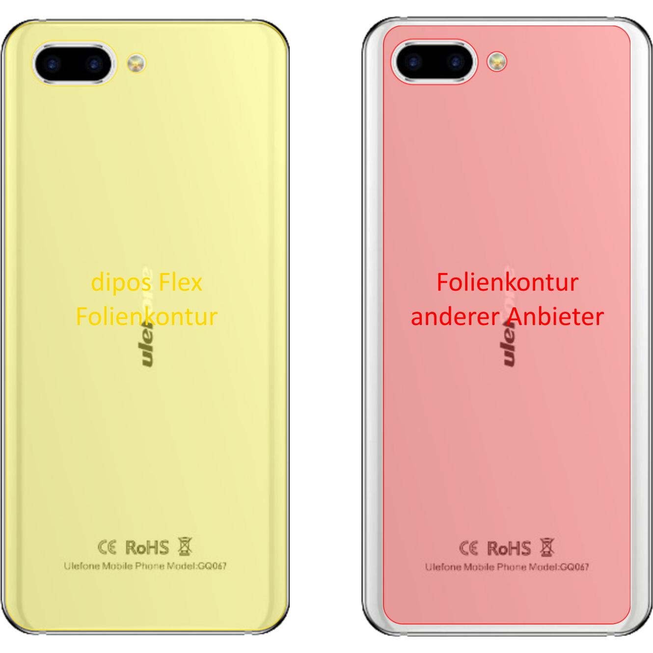 Thumbnail - Dipos Displayschutzfolie Full-Cover 3D (3 Stück, Ulefone T2 Pro), Smartphone Schutzfolie, Transparent