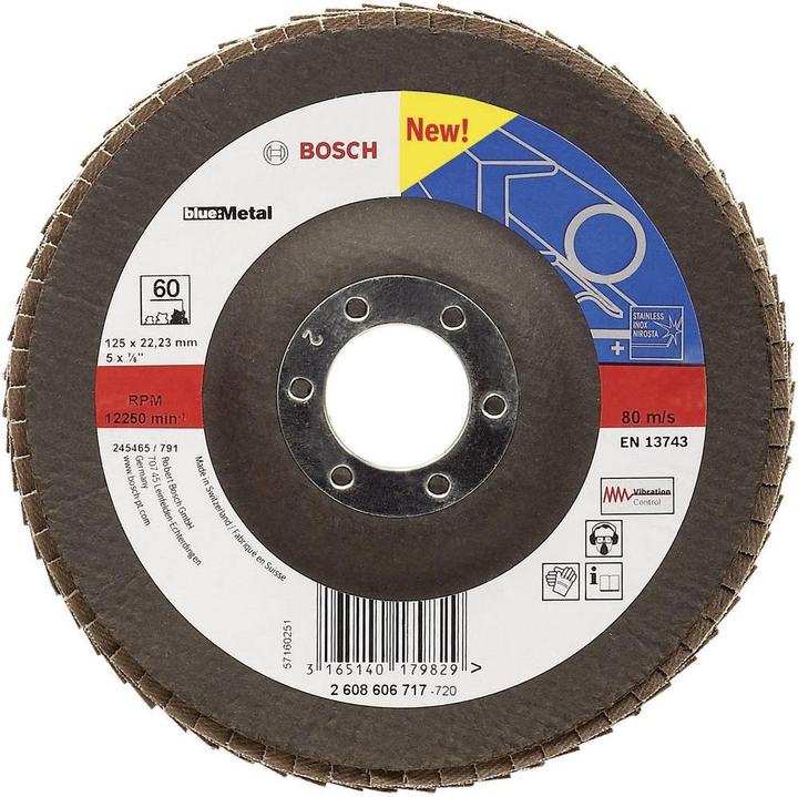 Produktbild Bosch Professional Zubehör Fächerschleifscheibe X551 Expert for Metal, gewinkelt, 125 mm, 40 (40)