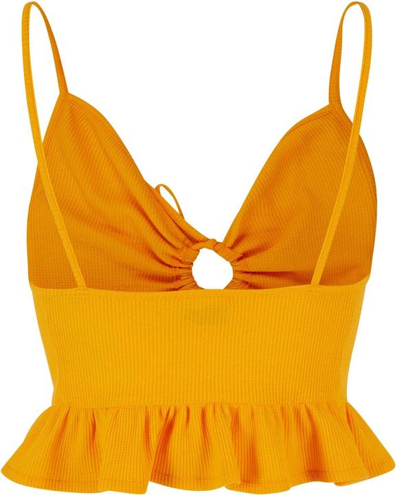 Produktbild Urban Classics Ladies Waffle Pique Ruffle Top - 137877 (5XL)