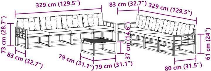 Produktbild vidaXL Outdoor-Sofa