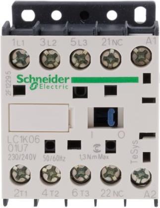 Produktbild Schneider Electric Schütz,Spule,3P,6A AC3 2,2kW 1NC 240Vac