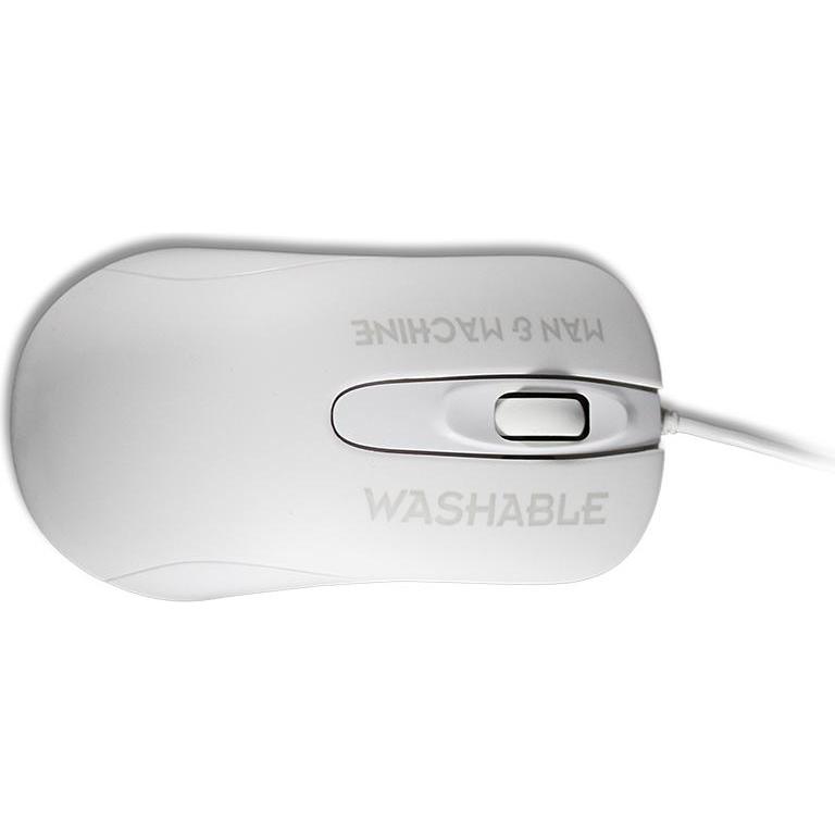 Thumbnail - Man & Machine Europe Man & Machine C Mouse Maus Beidhändig USB Typ-A 1000 DPI (Kabelgebunden), Maus, Weiss, Silber